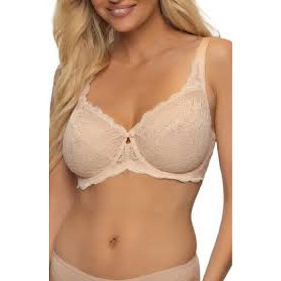 FELINA Peridot Lace Bra Size 32DDD 32F Nude Beige 115073 - Picture 1 of 7